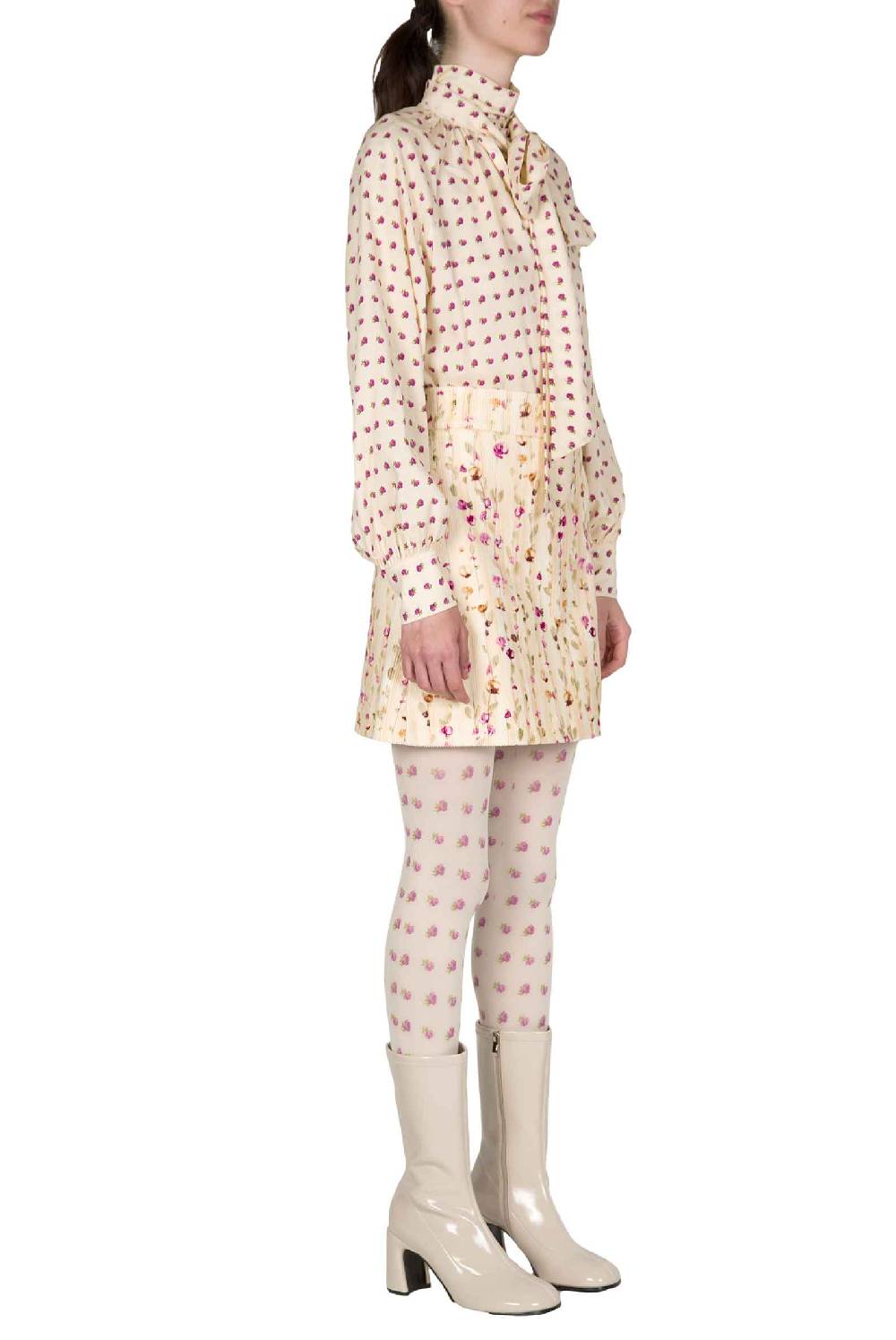 Luisa Beccaria Camicia Vintage Buds Con Dettaglio Fiocco