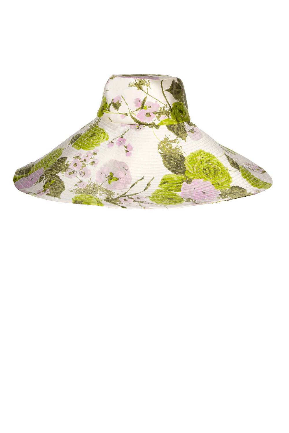 Luisa Beccaria Cappello a tesa larga con rose in fiore