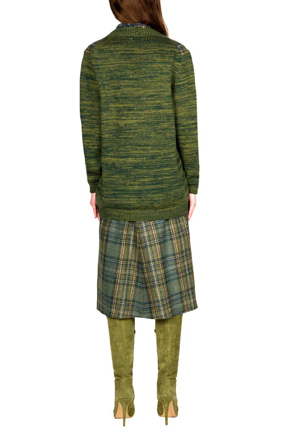 Luisa Beccaria Cardigan Erica Con Pannelli A Quadri