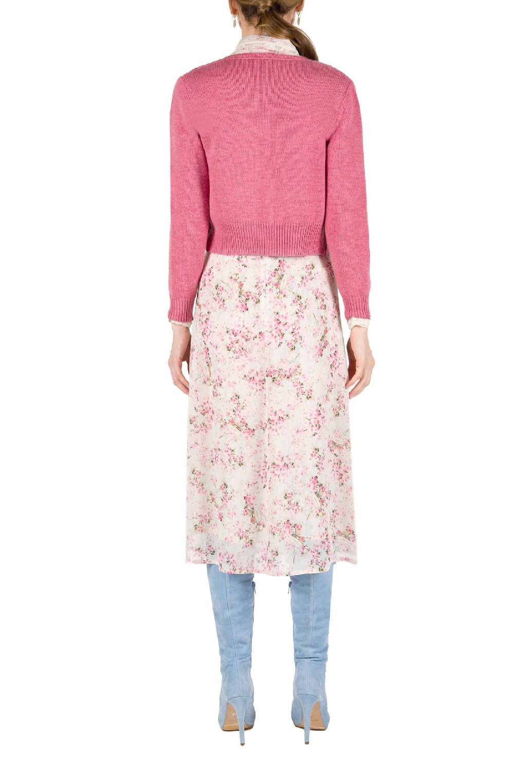 Luisa Beccaria Cardigan In Maglia A Trecce Con Bottoni