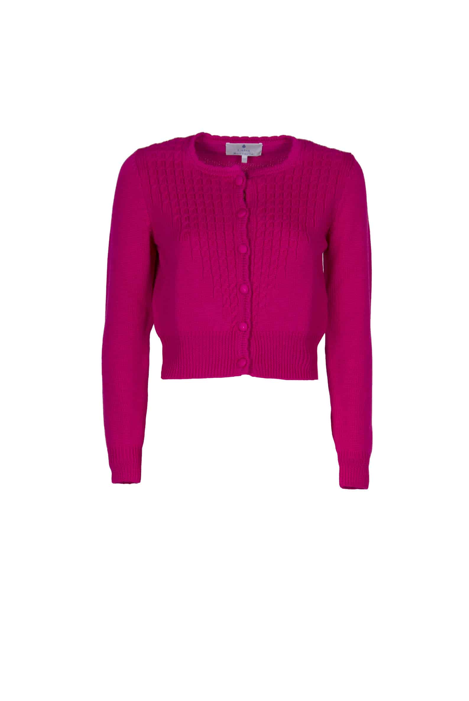 Luisa Beccaria Cardigan In Maglia A Trecce Con Bottoni Marc