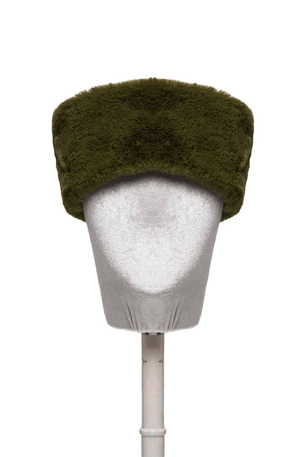 Luisa Beccaria Cerchietto in pelliccia sintetica verde