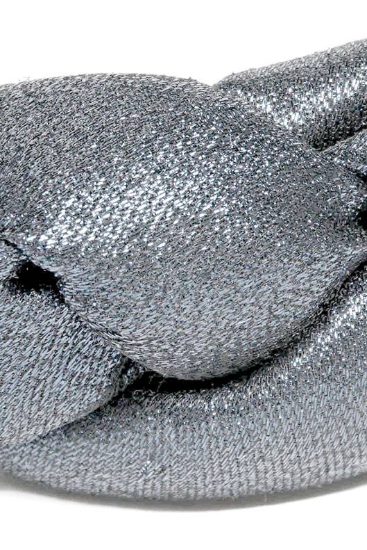 Luisa Beccaria Cerchietto Intrecciato In Lurex Argento