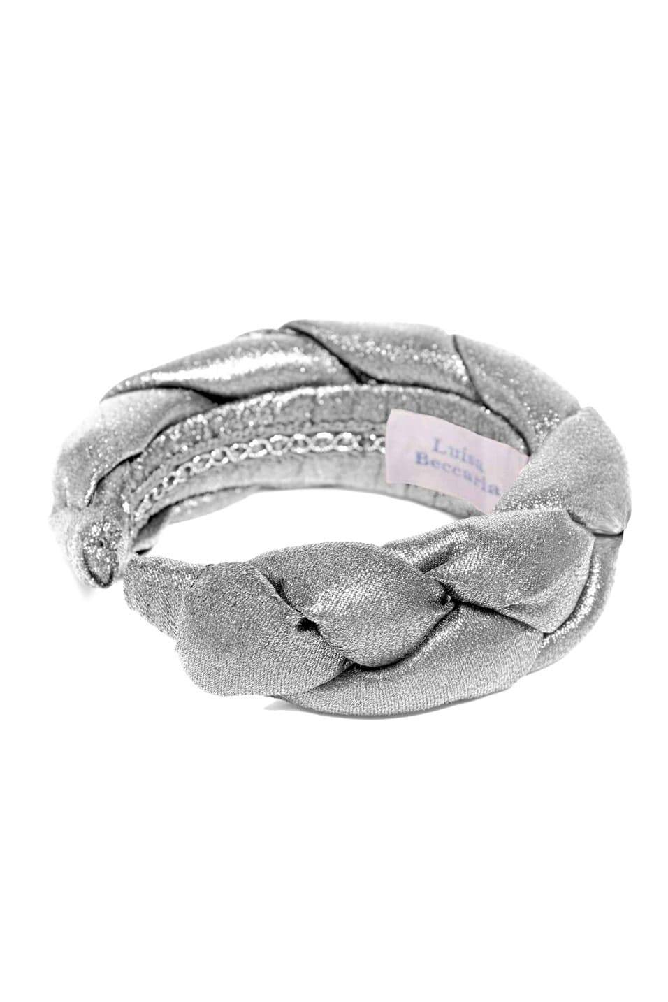Luisa Beccaria Cerchietto intrecciato in lurex argento