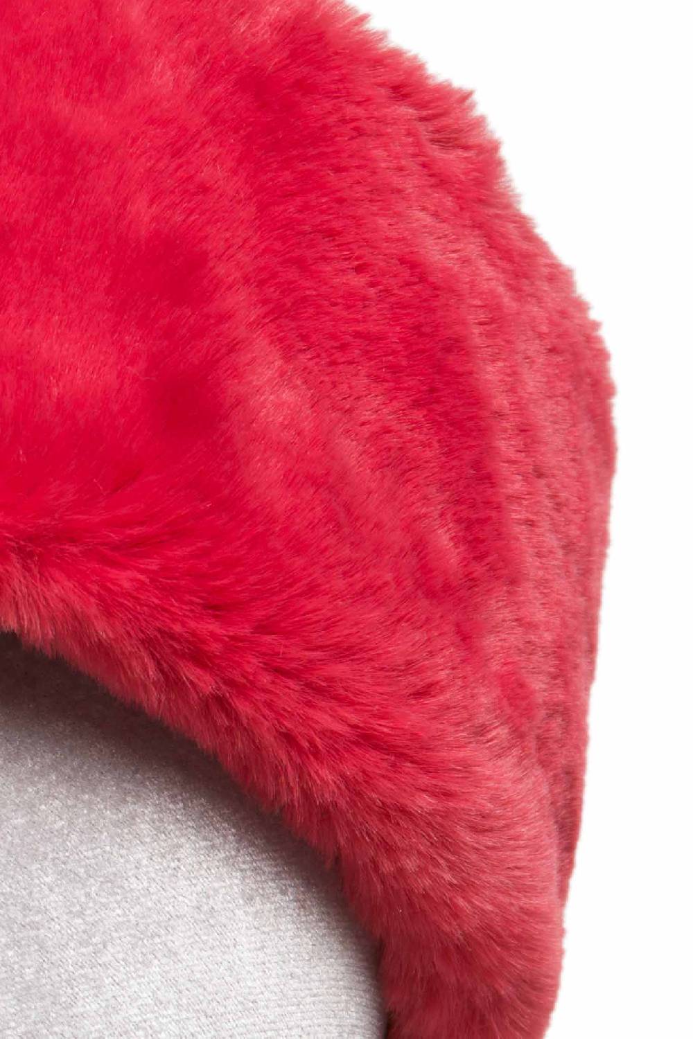 Luisa Beccaria Cerchietto Rosso In Pelliccia Sintetica