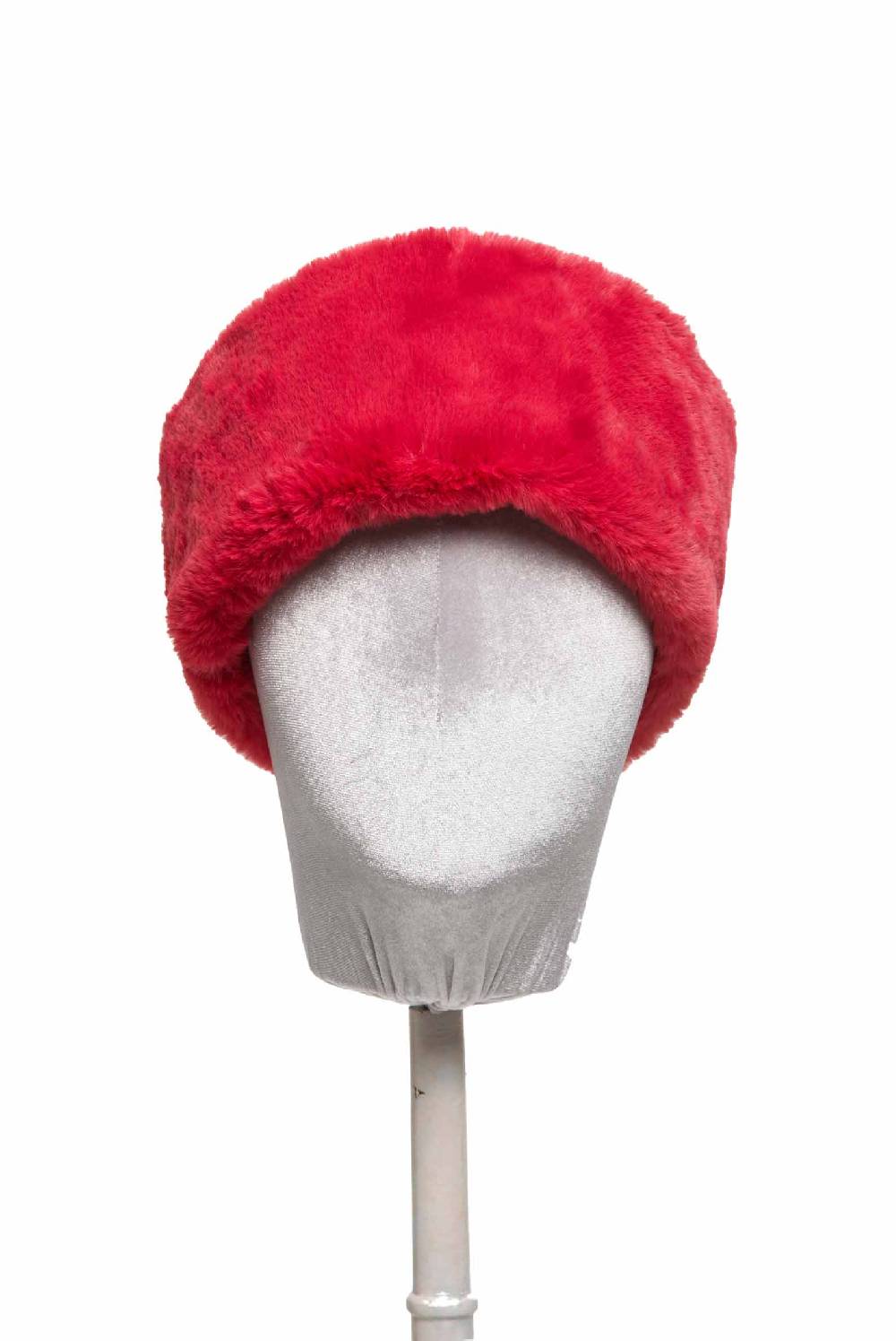 Luisa Beccaria Cerchietto rosso in pelliccia sintetica