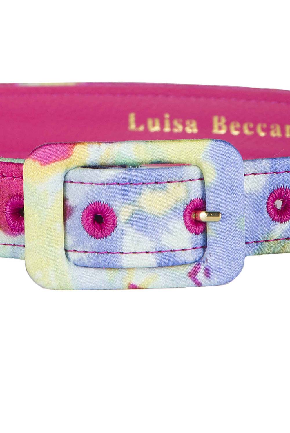 Luisa Beccaria Cintura In Cotone Stampato Con Fiori Astratti