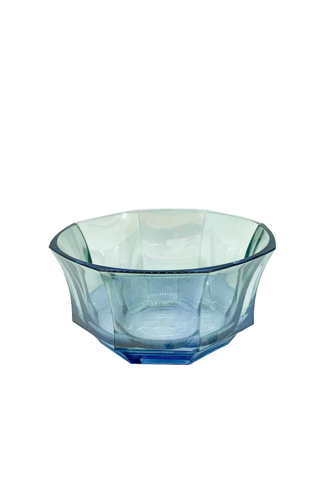 Luisa Beccaria Ciotola da dessert in cristallo sfaccettato con sfumatura dal blu al verde