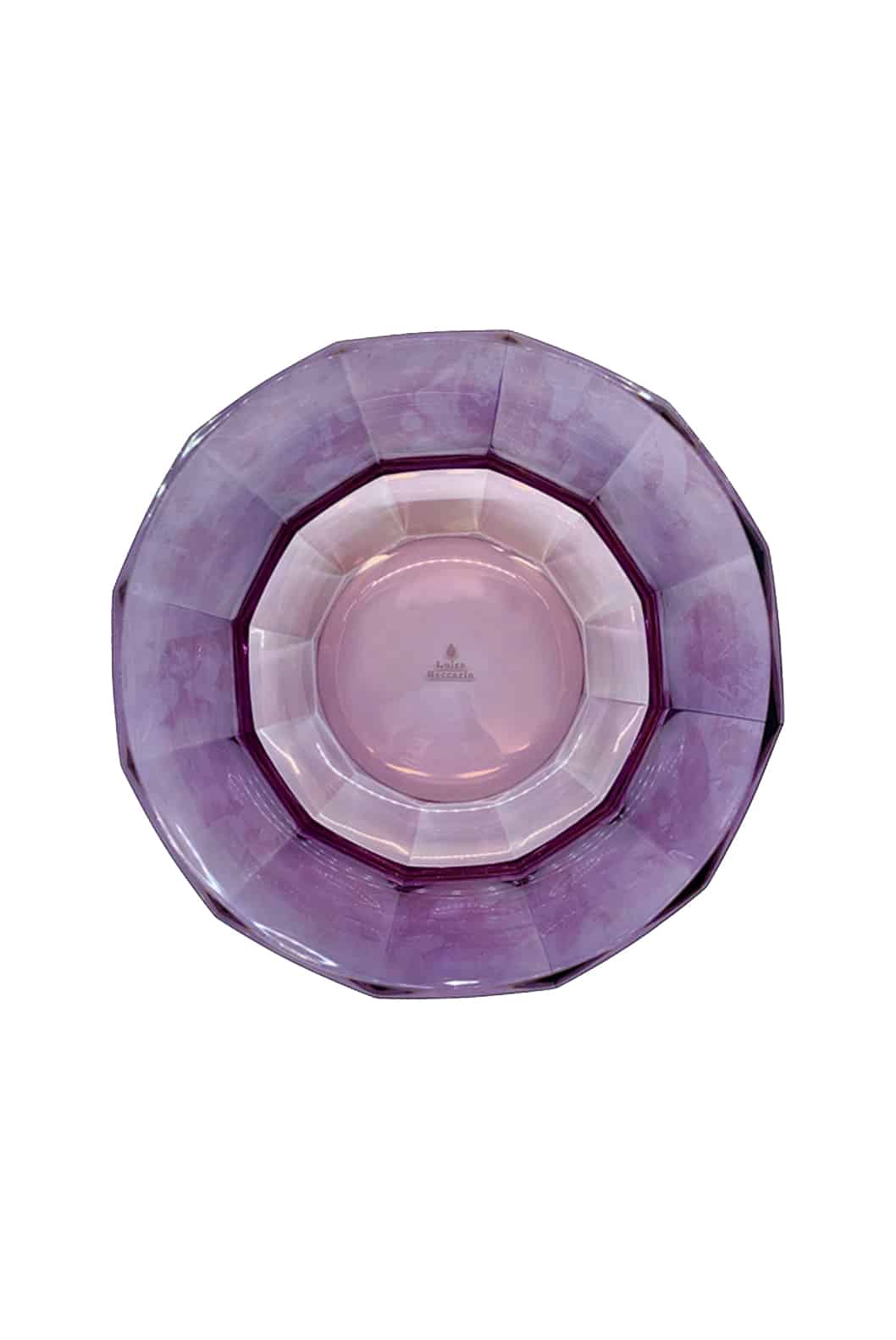 Luisa Beccaria Ciotola Da Dessert In Cristallo Sfaccettato Dal Rosa Al Viola