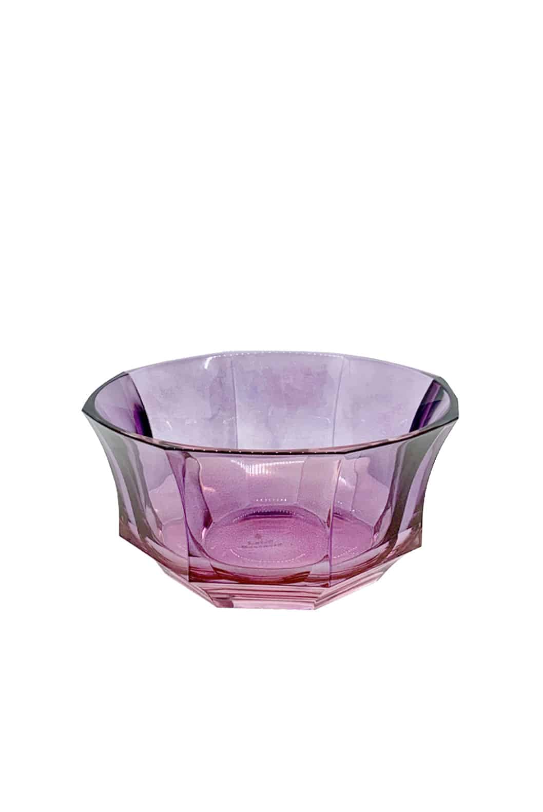 Luisa Beccaria Ciotola da dessert in cristallo sfaccettato dal rosa al viola