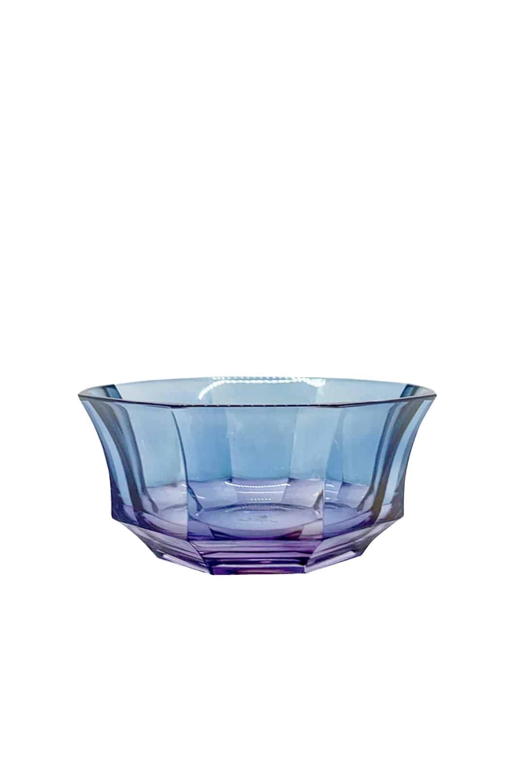 Luisa Beccaria Ciotola Da Dessert In Cristallo Sfaccettato Dal Viola Al Blu