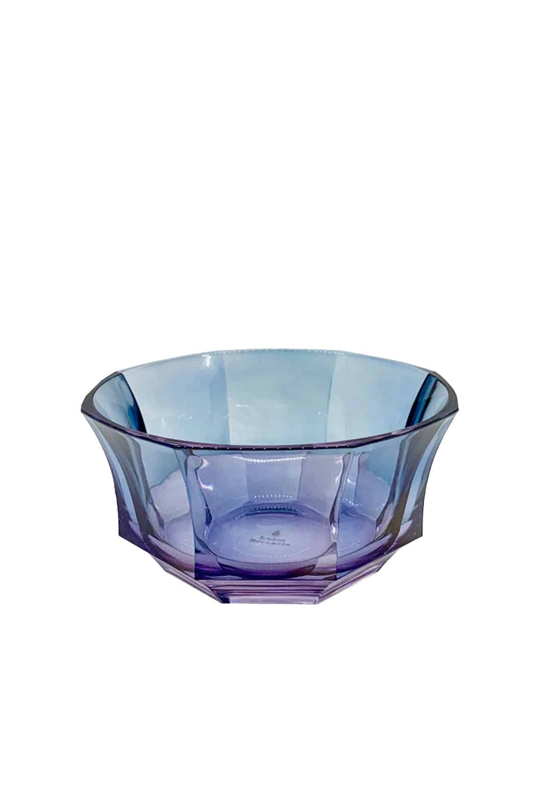 Luisa Beccaria Ciotola da dessert in cristallo sfaccettato dal viola al blu