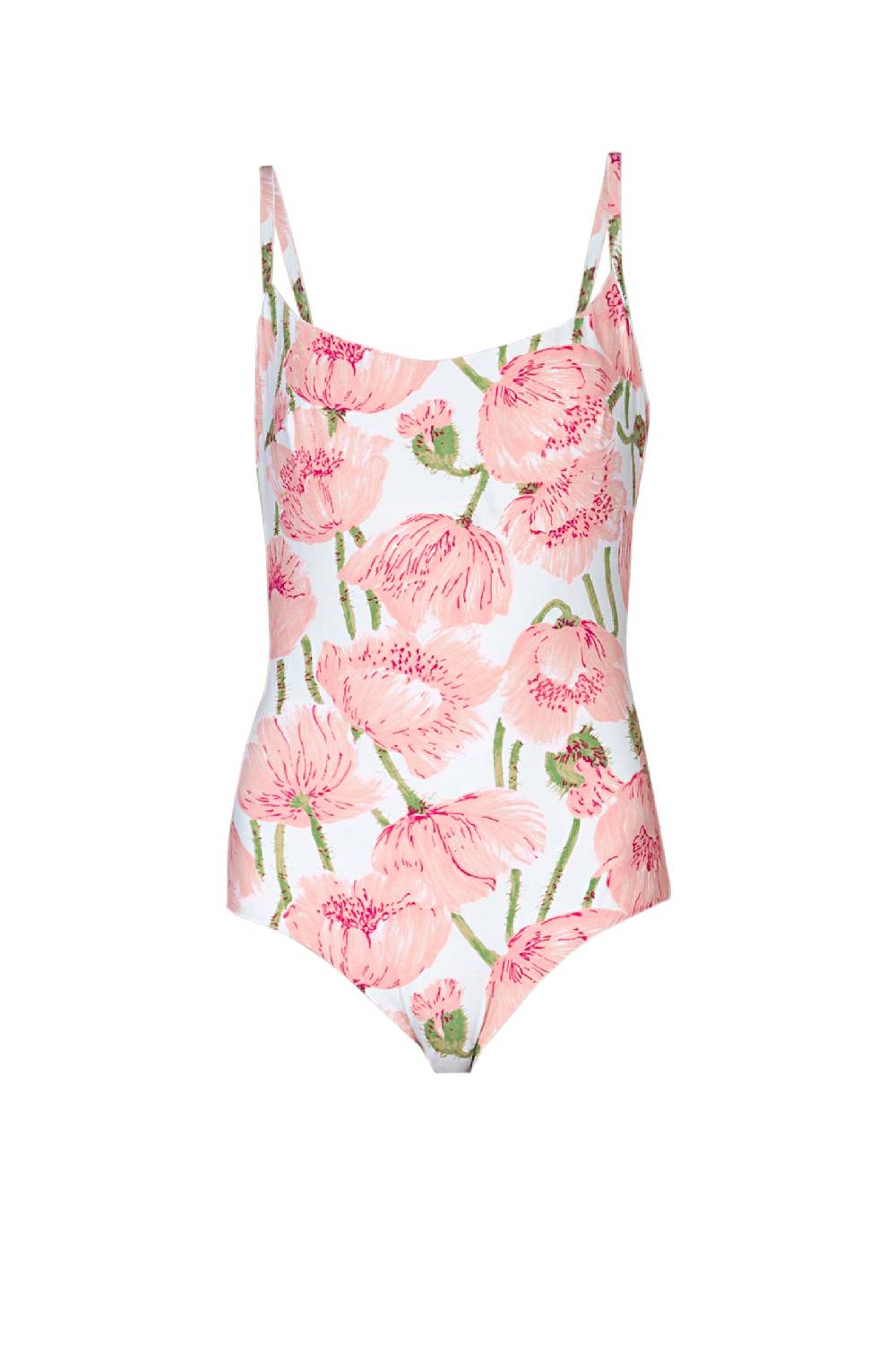 Luisa Beccaria Costume Intero Papaveri Rosa Double Face