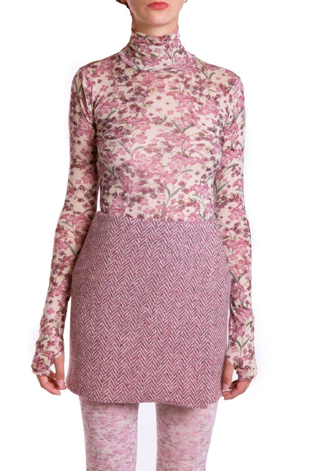 Luisa Beccaria Dolcevita In Jersey Di Lana E Seta Rosa