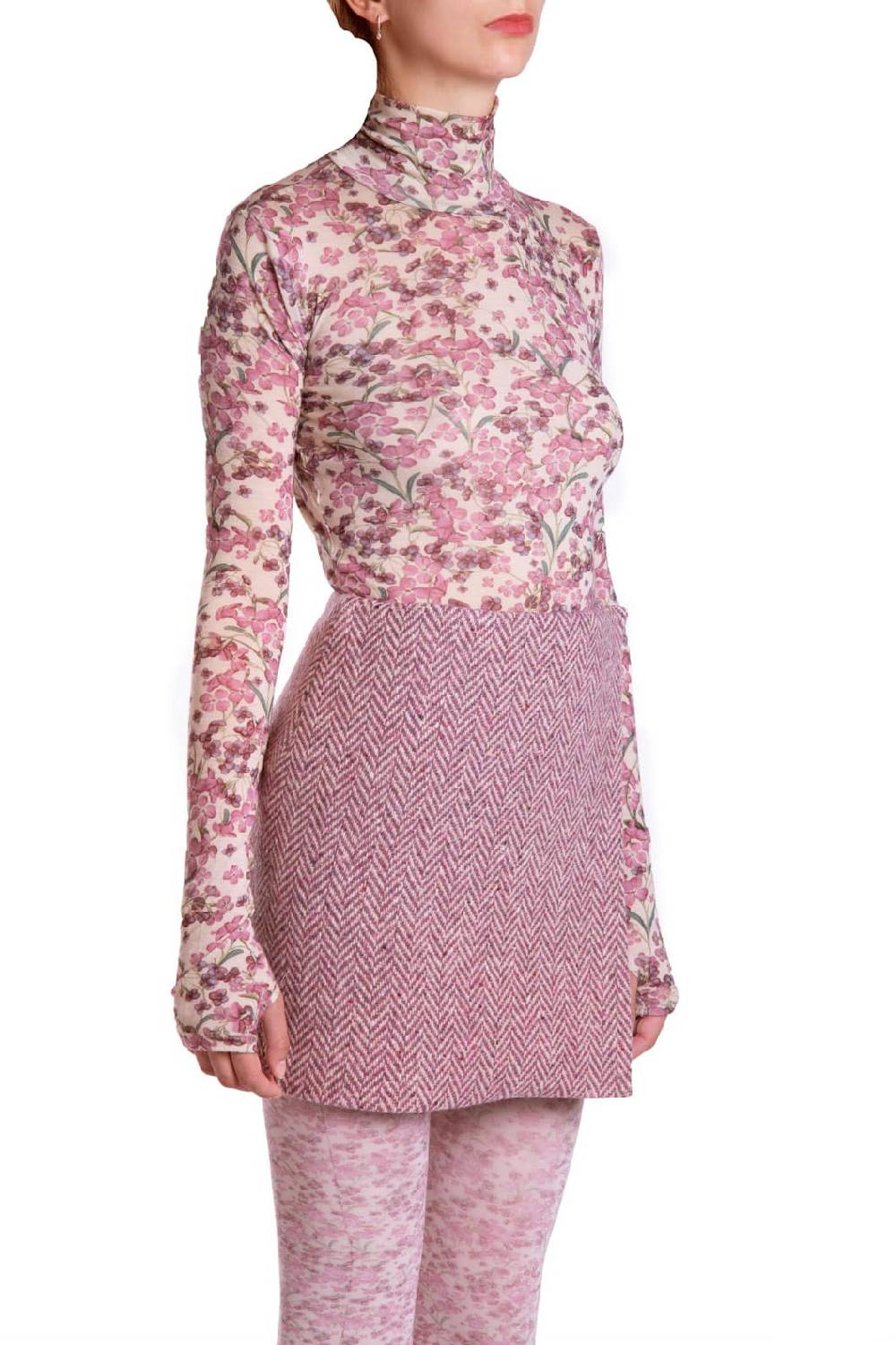 Luisa Beccaria Dolcevita In Jersey Di Lana E Seta Rosa