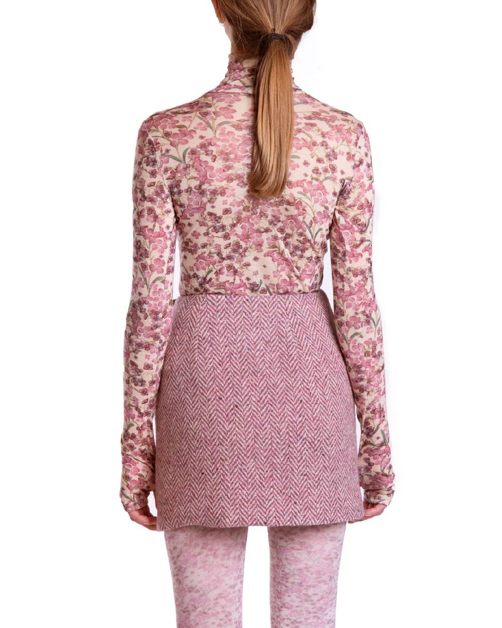 Luisa Beccaria Dolcevita In Jersey Di Lana E Seta Rosa