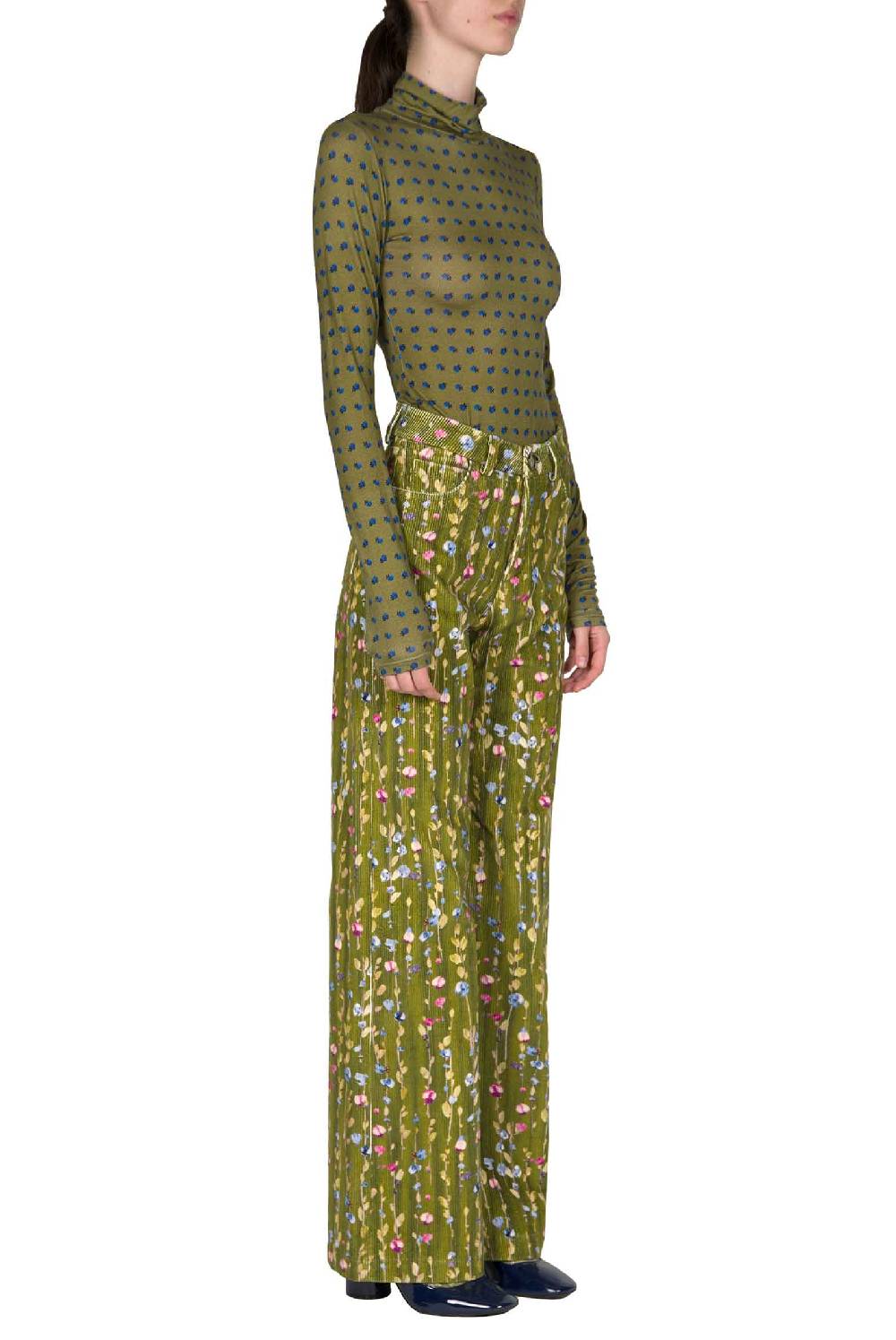 Luisa Beccaria Dolcevita In Jersey Verde Vintage Buds