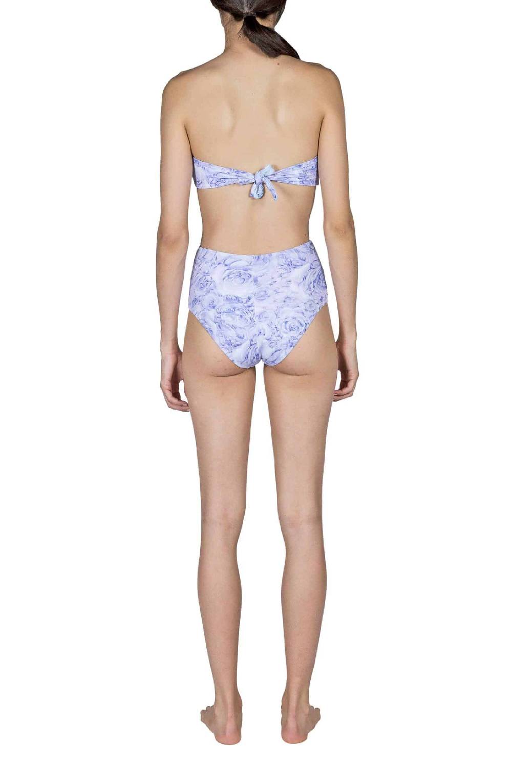 Luisa Beccaria Fascia E Vita Alta Slip Bikini Lilla Rose