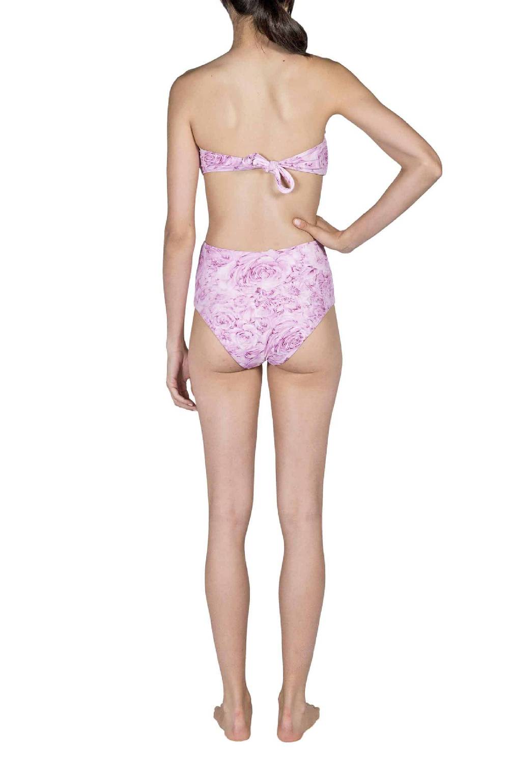 Luisa Beccaria Fascia E Vita Alta Slip Bikini Rose Rosa