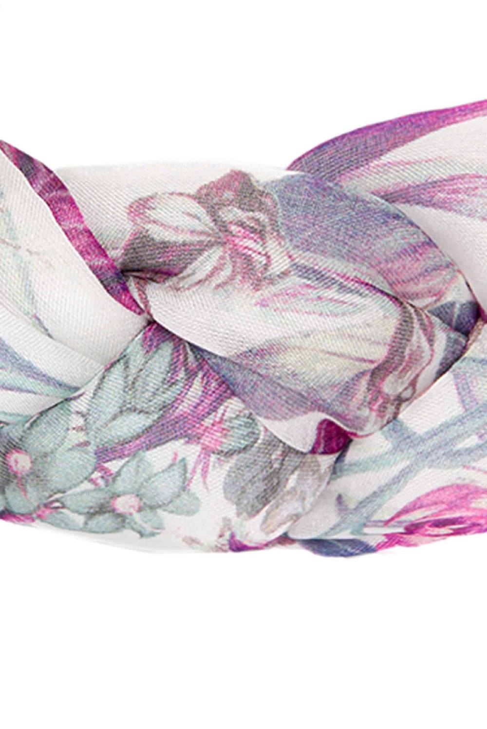 Luisa Beccaria Fascia Per Capelli Intrecciata In Chiffon Di Seta Floreale