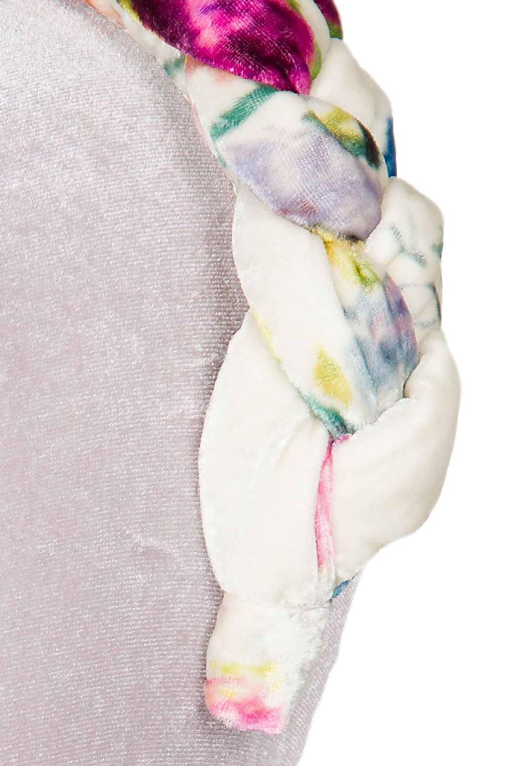 Luisa Beccaria Fascia Per Capelli Intrecciata In Velluto Macro Anemoni