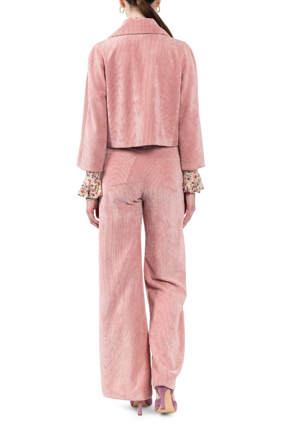 Luisa Beccaria Giacca Corta Doppiopetto In Velluto A Coste