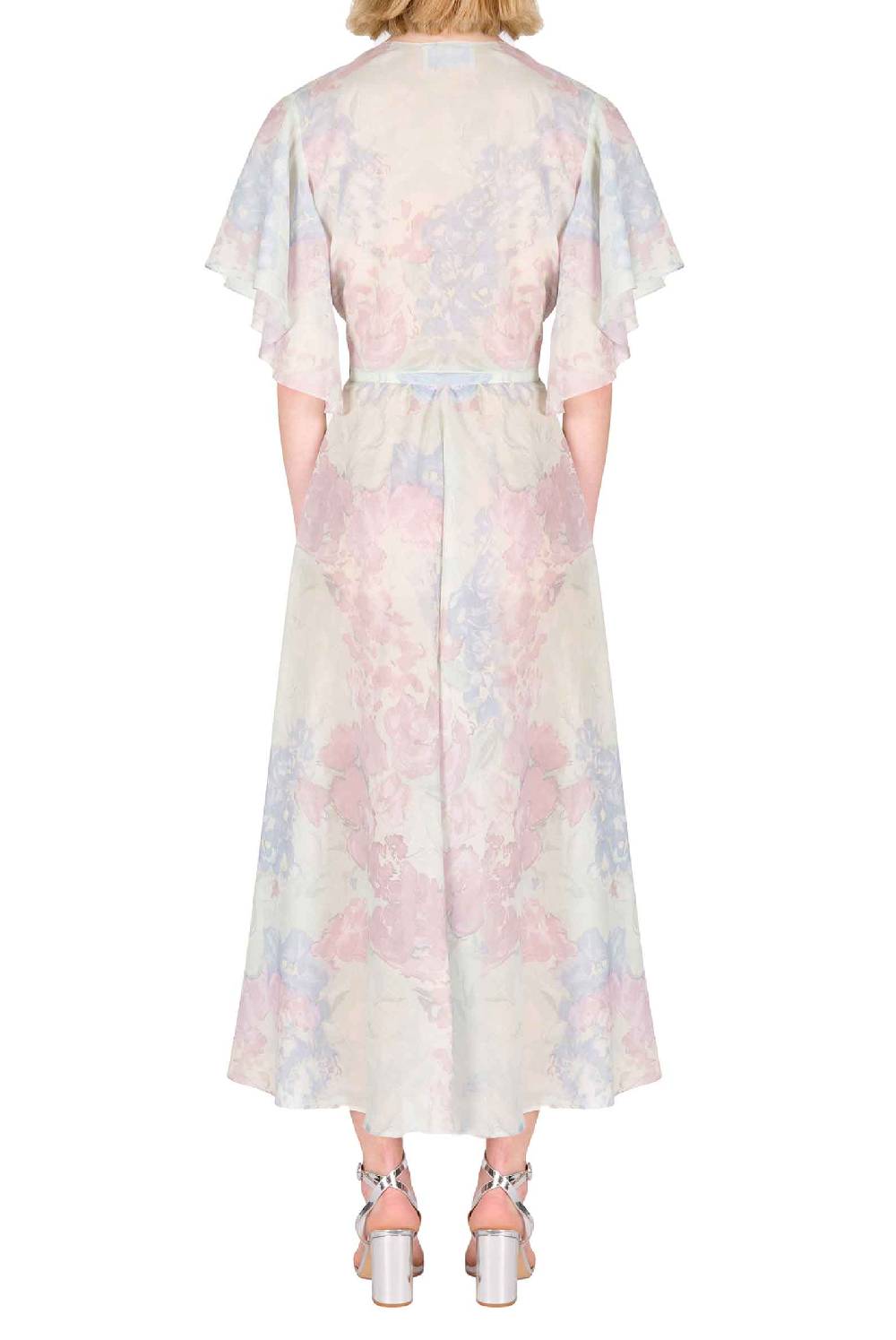 Luisa Beccaria Gonna In Cotone Leggero Stampato Con Fiori Astratti