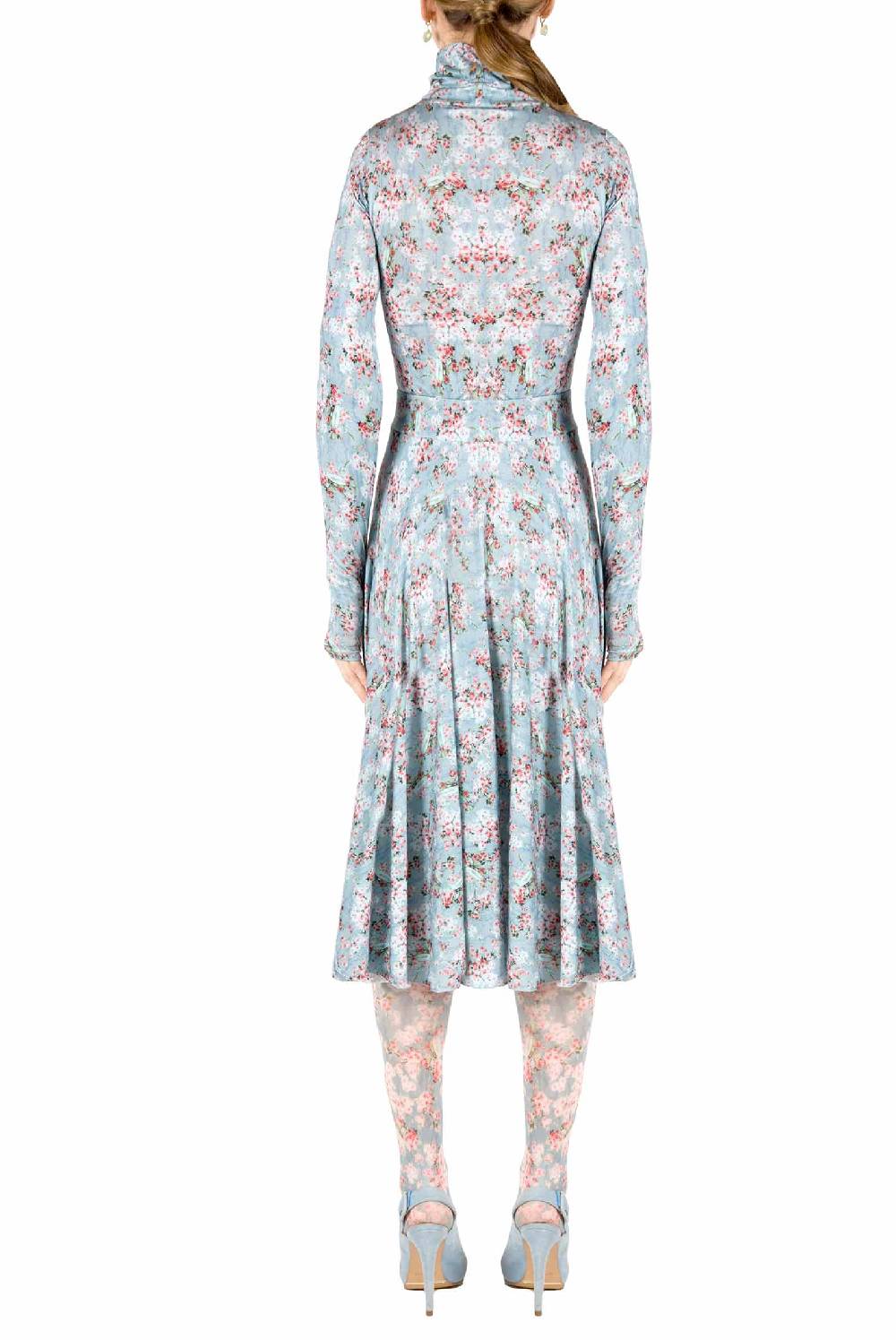 Luisa Beccaria Gonna In Jersey Con Stampa Boccioli Di Rosa