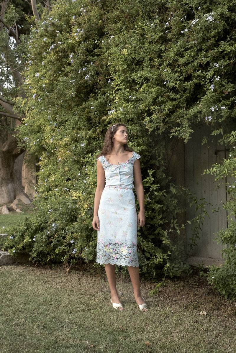 Luisa Beccaria Gonna In Misto Cotone Con Finiture In Pizzo