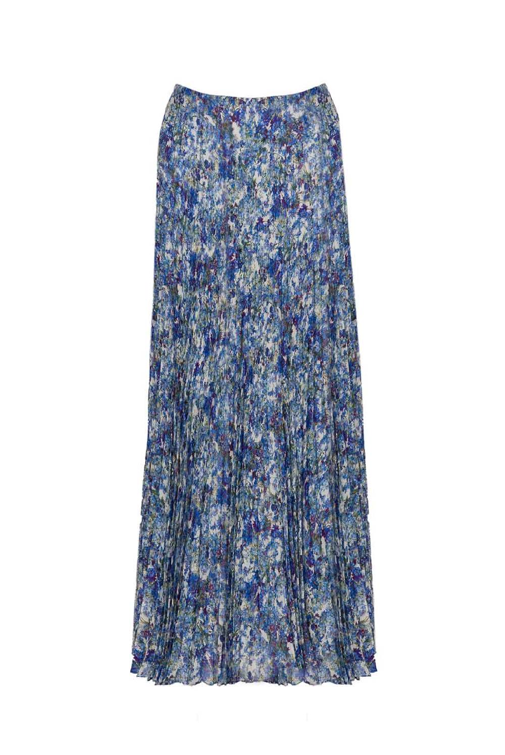 Luisa Beccaria Gonna Longuette Floreale Stampata A Pieghe