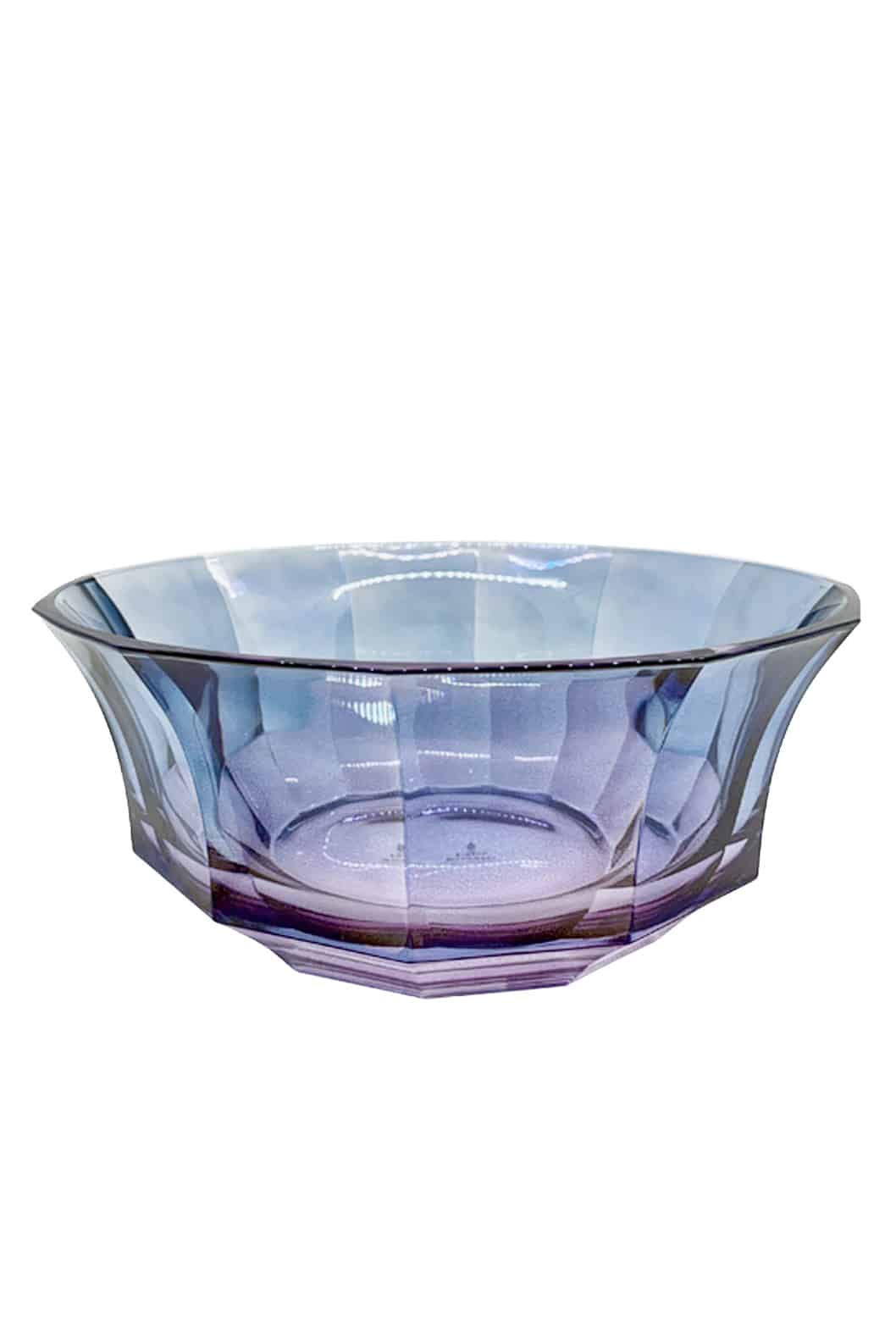 Luisa Beccaria Insalatiera Di Cristallo Sfaccettato Ombra Dal Viola Al Blu
