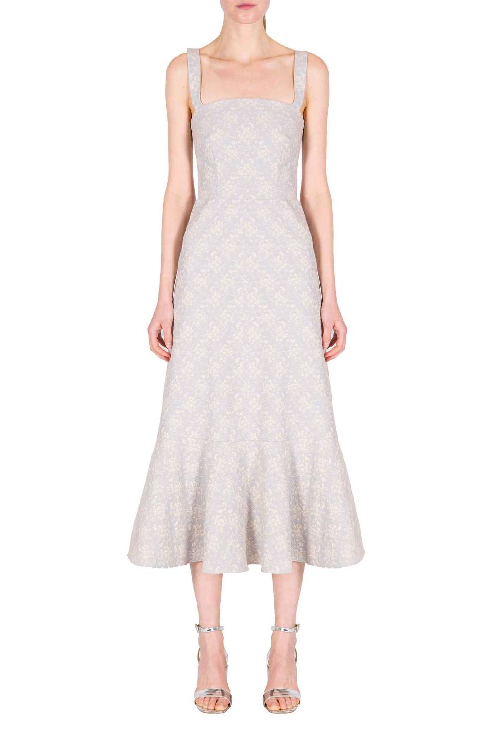 Luisa Beccaria Abito A Balze In Jacquard Floreale