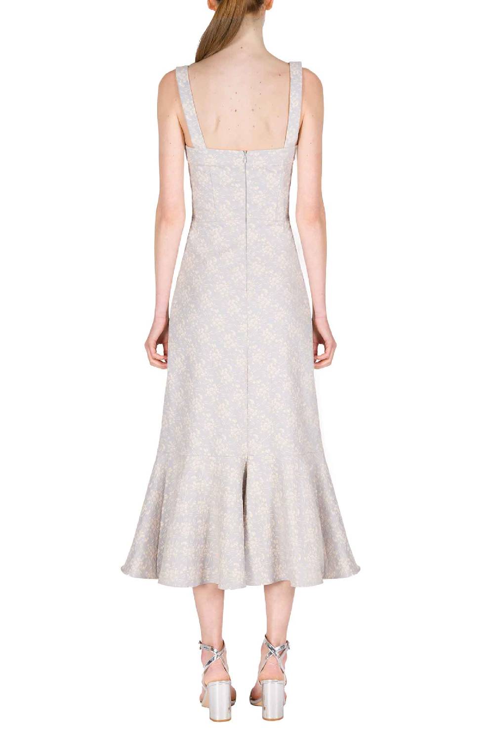 Luisa Beccaria Abito A Balze In Jacquard Floreale