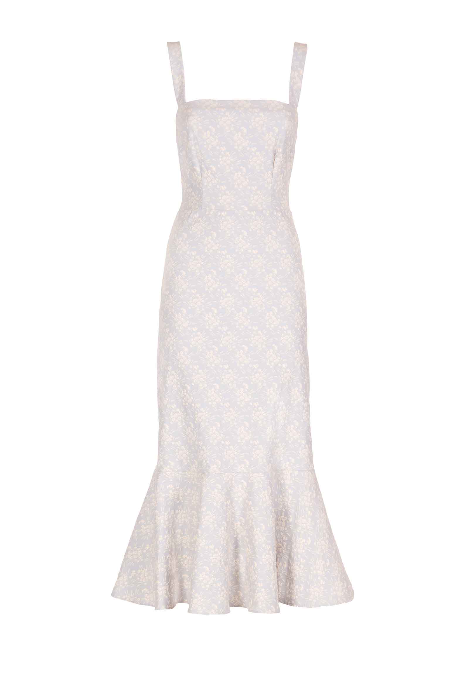 Luisa Beccaria Abito a balze in jacquard floreale