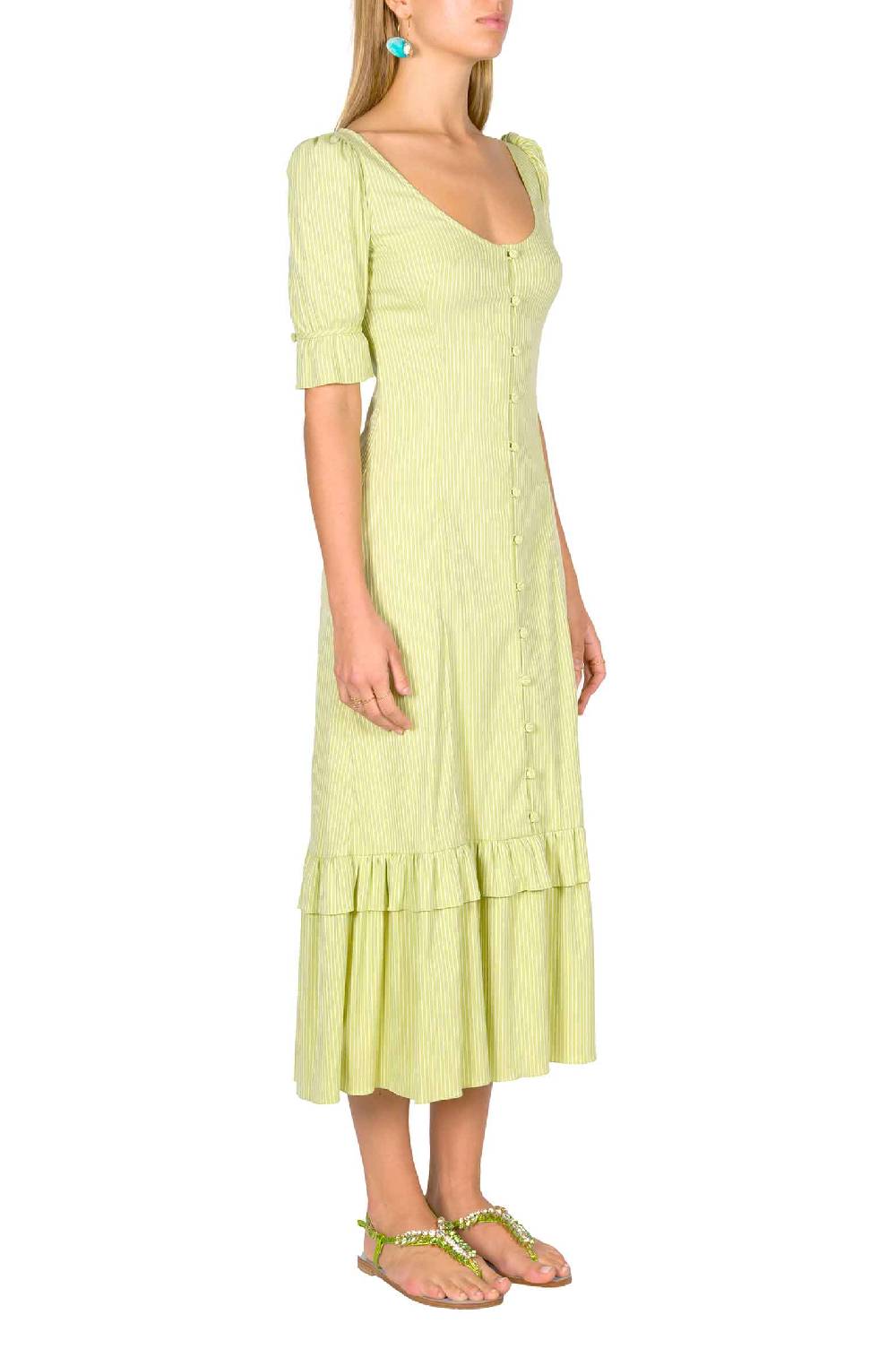 Luisa Beccaria Abito A Righe Con Volant