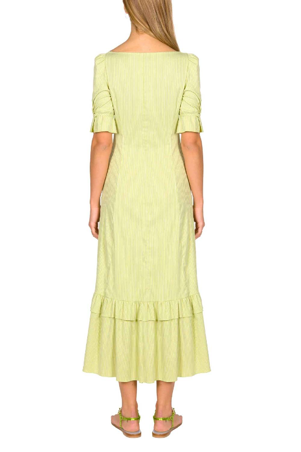 Luisa Beccaria Abito A Righe Con Volant