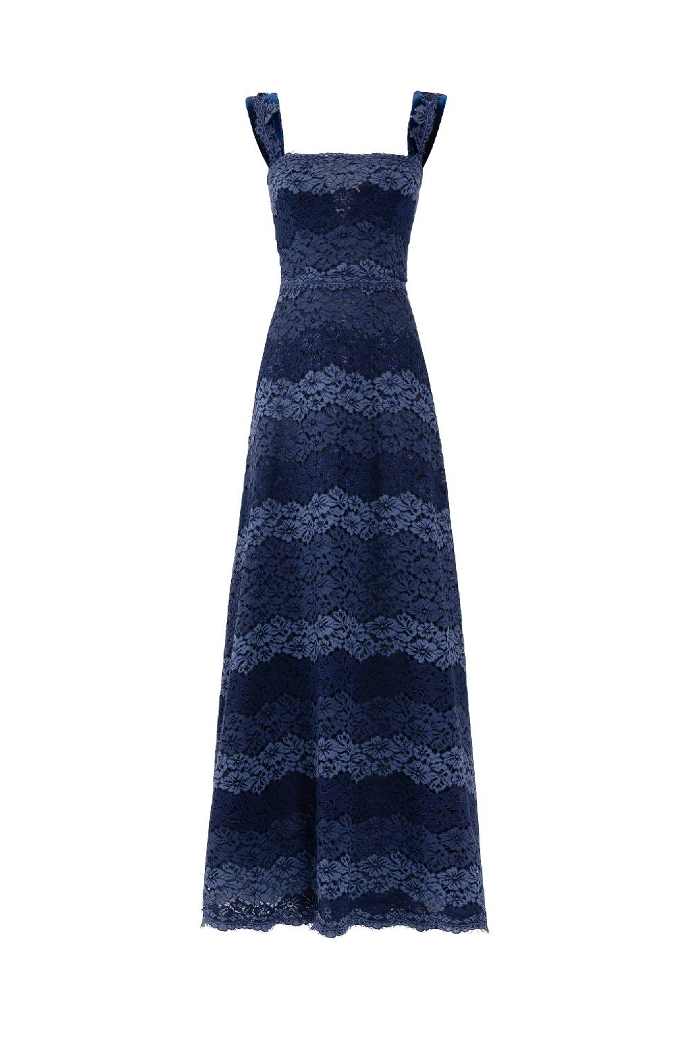 Luisa Beccaria Abito bustier in pizzo a righe