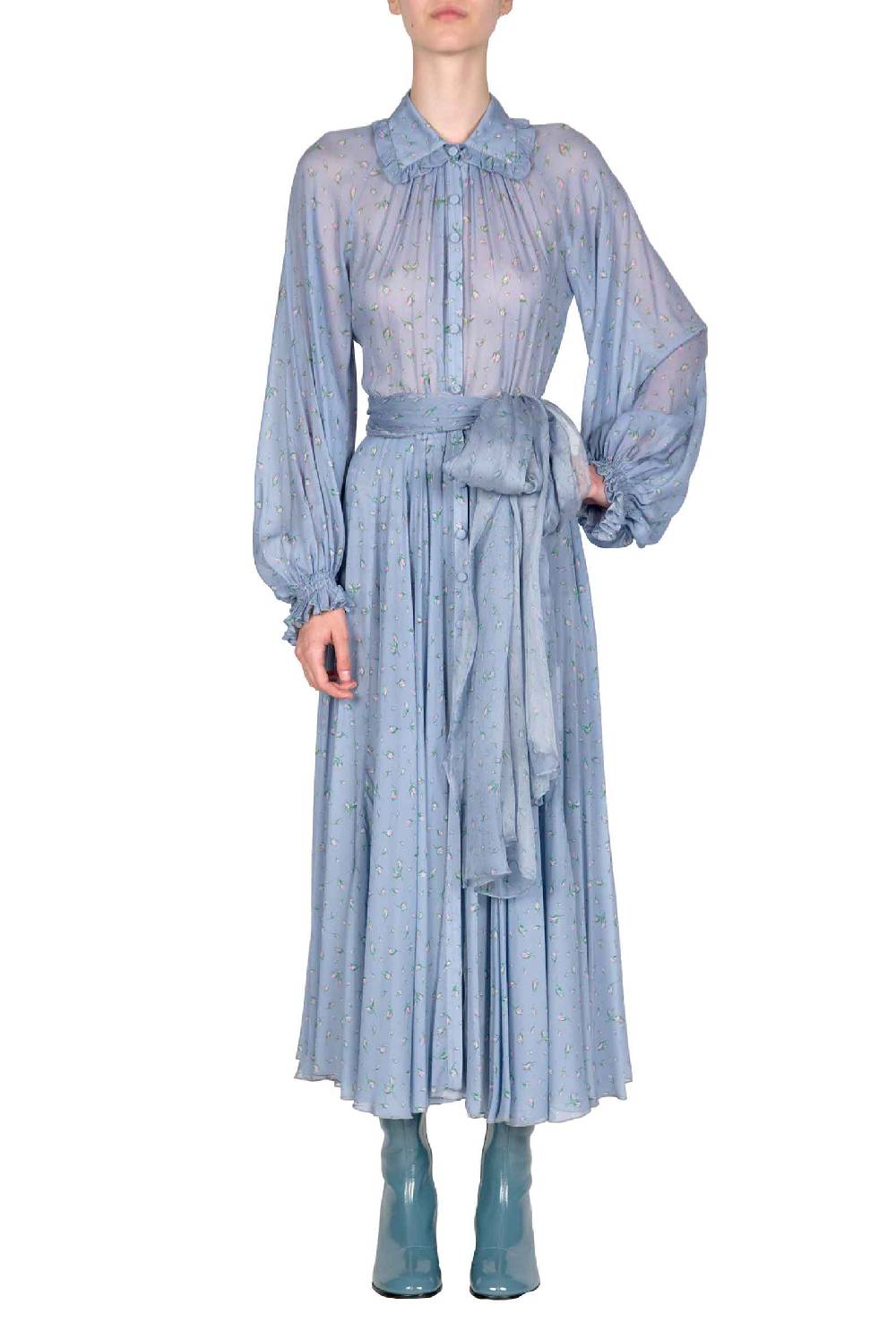 Luisa Beccaria Abito Chemisier Midi Winter Garden