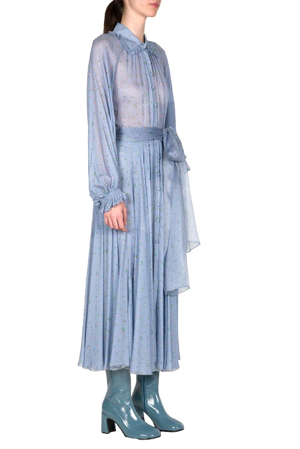 Luisa Beccaria Abito Chemisier Midi Winter Garden