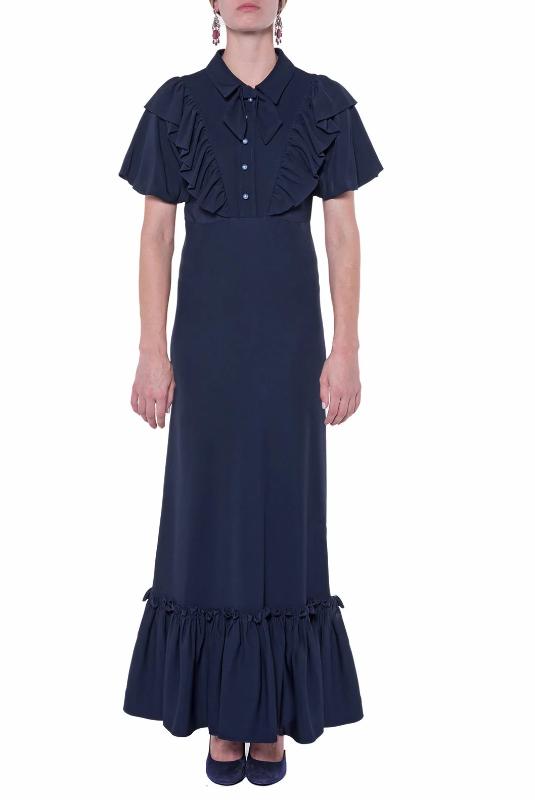 Luisa Beccaria Abito Con Colletto A Manica Corta