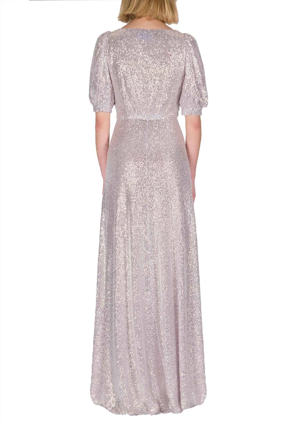 Luisa Beccaria Abito Con Paillettes Bottoncino