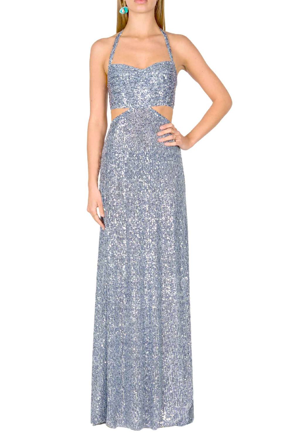 Luisa Beccaria Abito Con Ritagli Di Paillettes