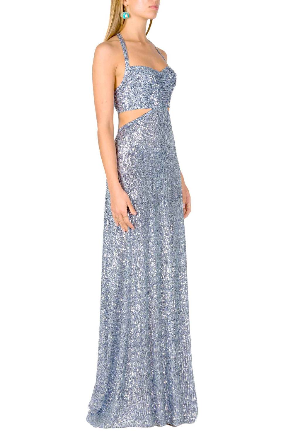 Luisa Beccaria Abito Con Ritagli Di Paillettes