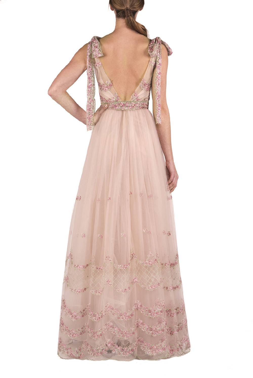 Luisa Beccaria Abito Da Ballo In Tulle Ricamato