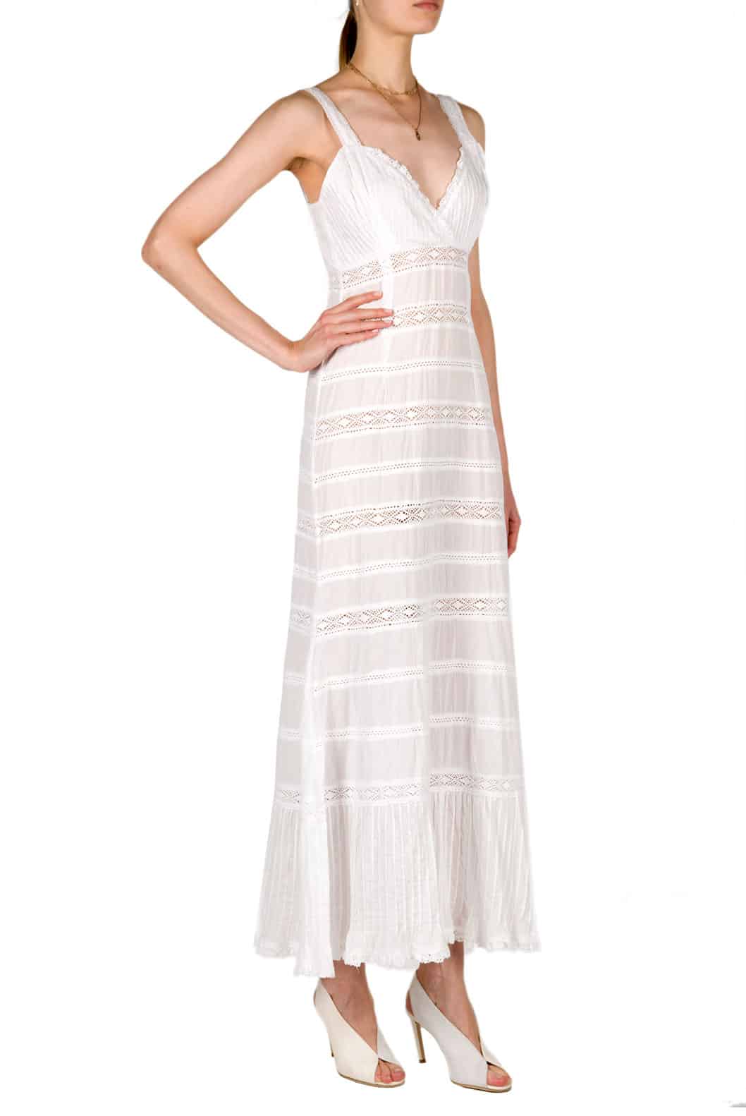 Luisa Beccaria Abito Da Spiaggia In Cotone Bianco