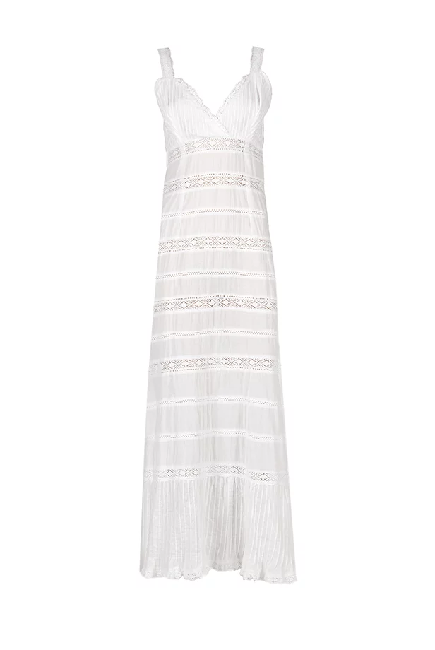 Luisa Beccaria Abito da spiaggia in cotone bianco