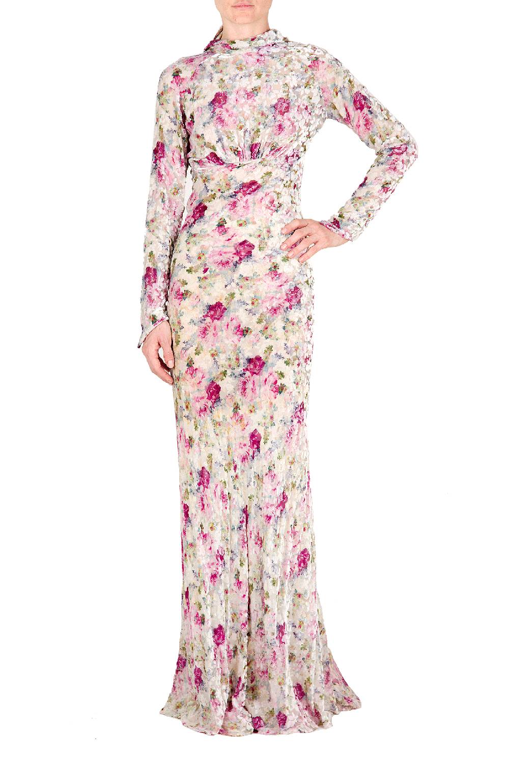 Luisa Beccaria Abito Devorè Floreale
