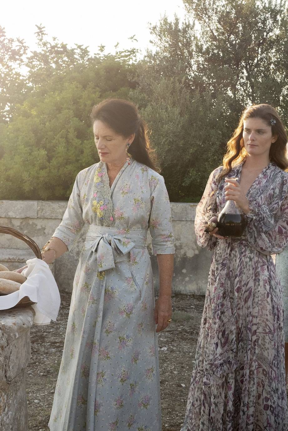 Luisa Beccaria Abito In Chiffon Di Seta Floreale