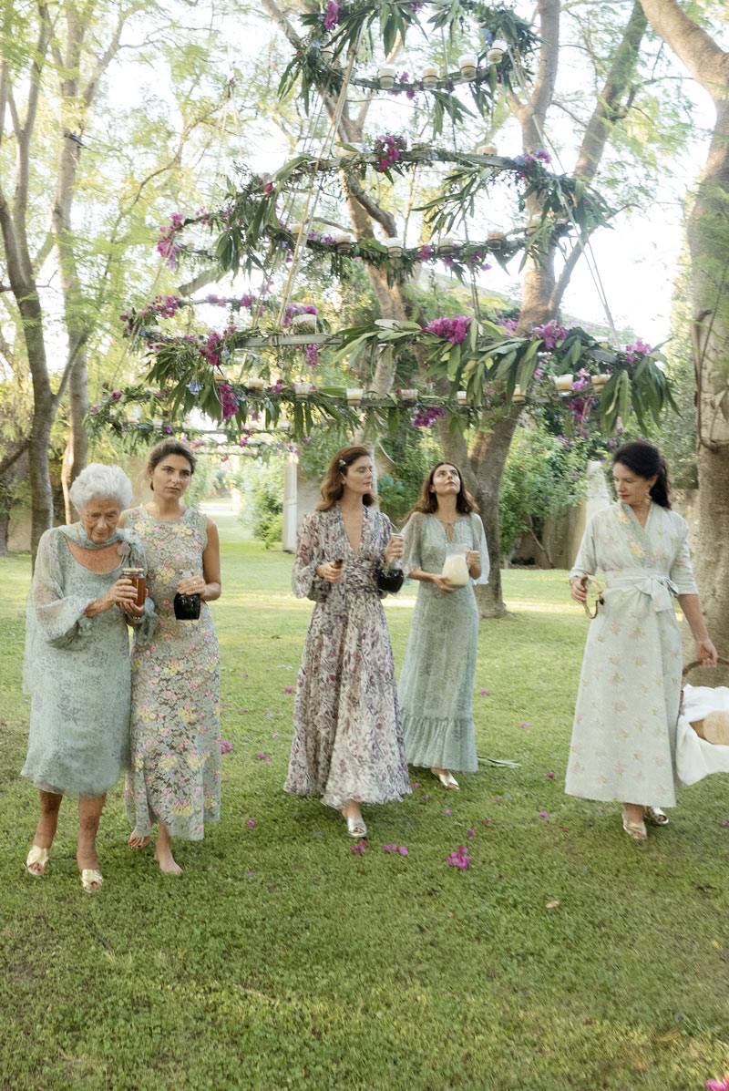 Luisa Beccaria Abito In Chiffon Di Seta Floreale