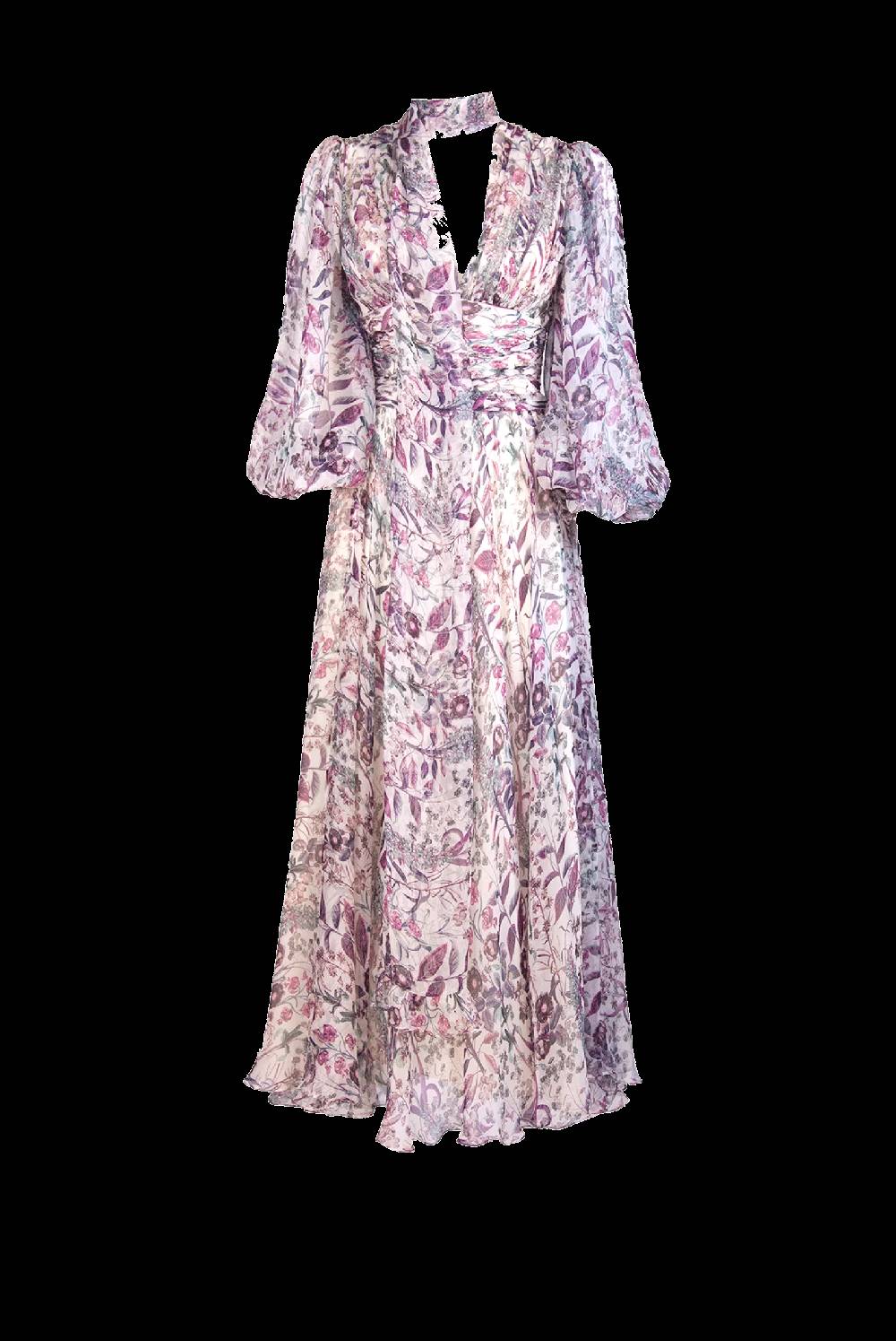 Luisa Beccaria Abito in chiffon di seta floreale